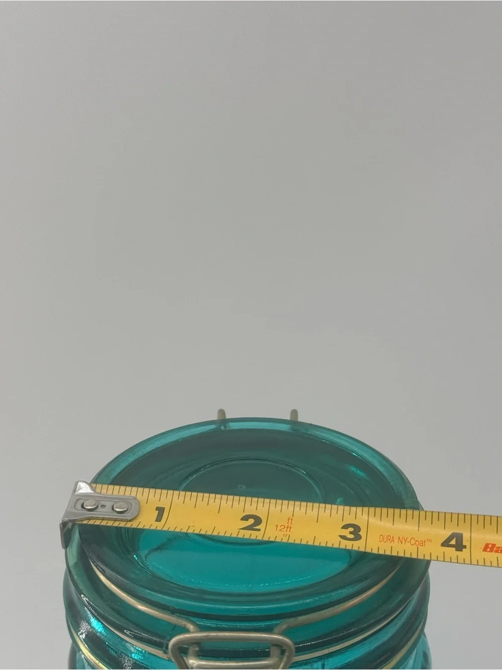 Airtight Glass Storage Jar - Teal Blue Swing-Top Canister